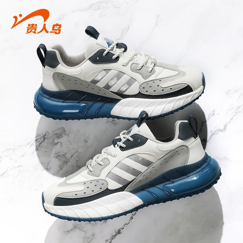 贵人鸟男士四季休闲百搭时尚轻便潮版厚底增高运动鞋G42BL003