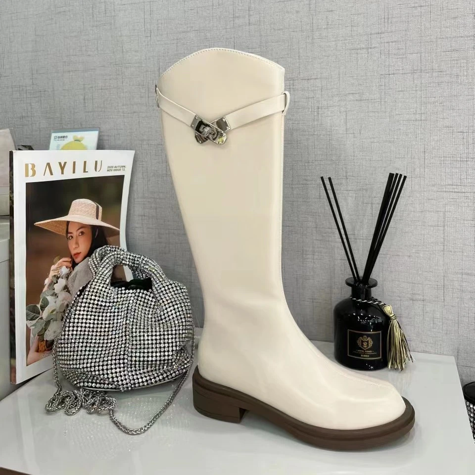 【3厘米跟，加绒】新款个性百搭仙女风长靴9801