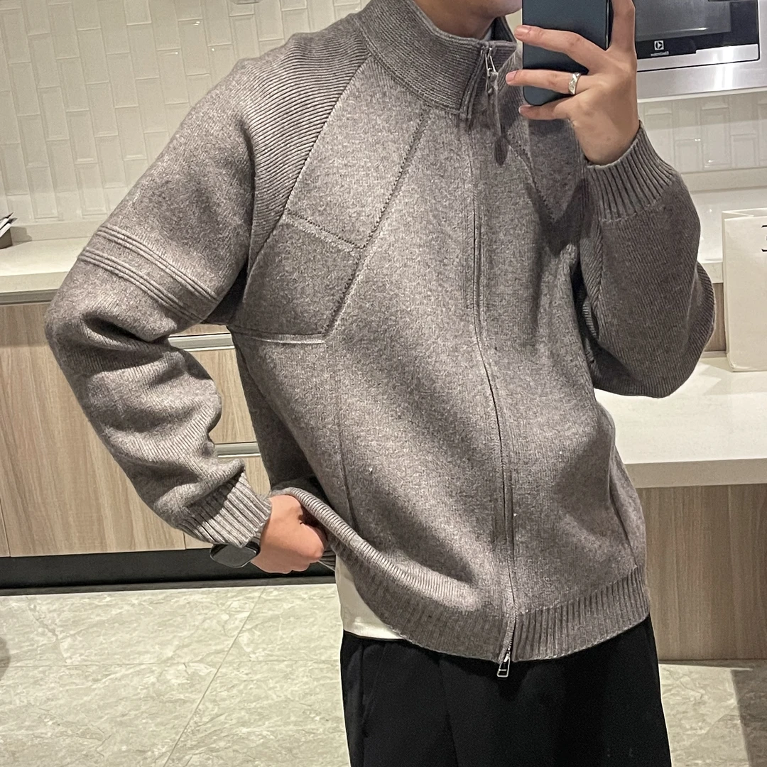 零一男装针织开衫毛衣男秋冬百搭休闲宽松打底外套777