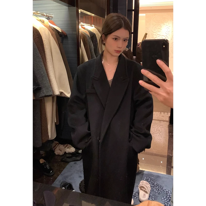 HEYGIRL黑哥 年度大衣2.0 镇店wang炸经典版型正肩羊毛毛呢大衣冬