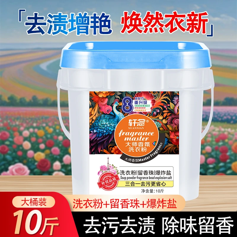 【去污 家庭装】10斤装大容量 轩念大师香氛洗衣粉留香护色
