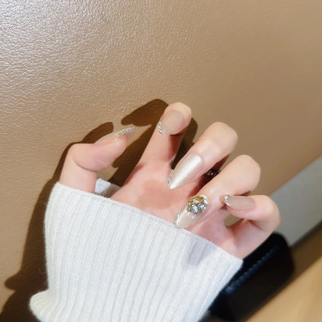 【云落星河】美甲贴片手工定制穿戴甲可拆卸假指甲贴10片