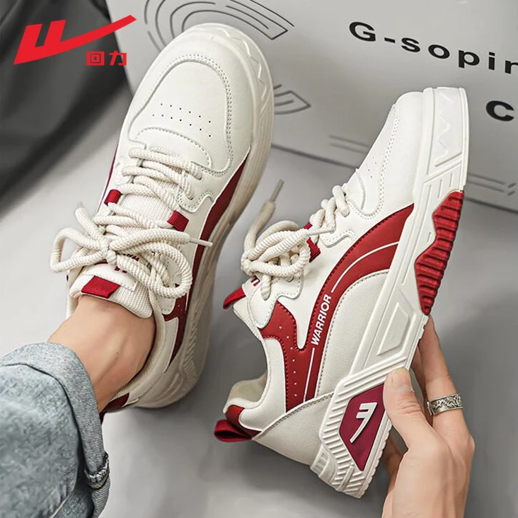 回力男士百搭板鞋2025秋季新款厚底休闲鞋皮面舒适运动鞋学生潮鞋