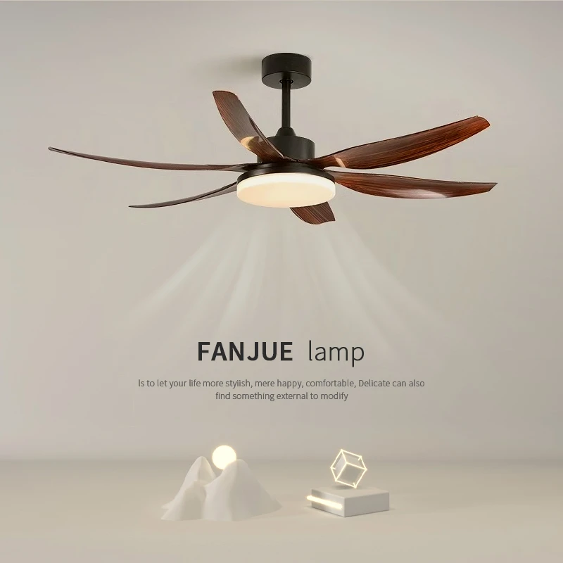 美式复古风扇灯客厅全光谱餐厅灯风扇一体新款护眼卧室带风扇吊灯
