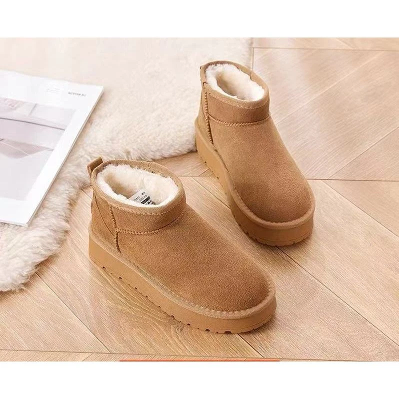 女靴冬季新款加绒保暖纯色雪地靴248008