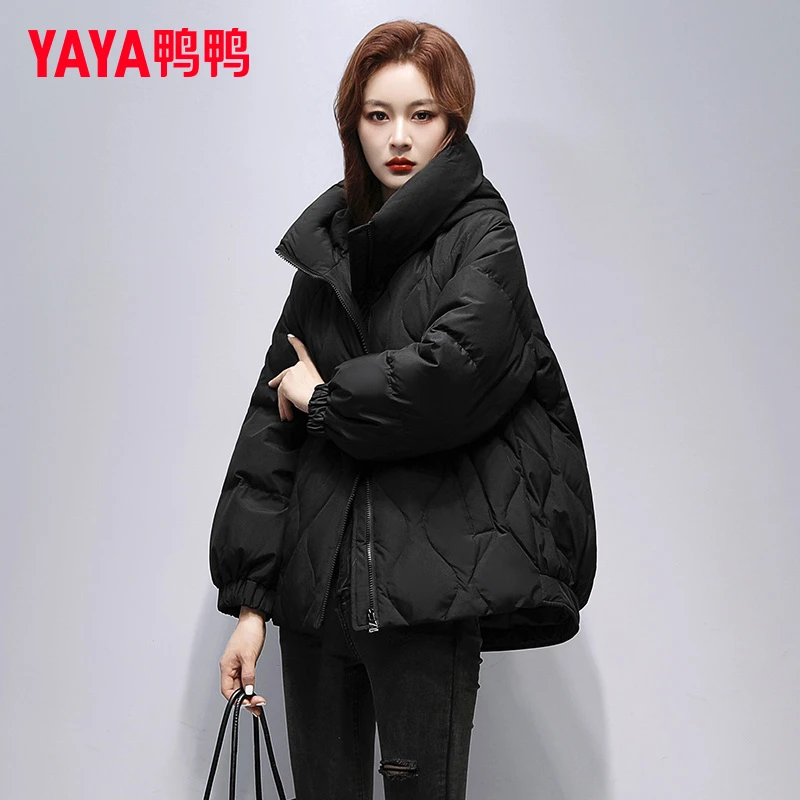 YAYA/鸭鸭冬季羽绒服2025新款女韩版小个子宽松舒适休闲保暖外套