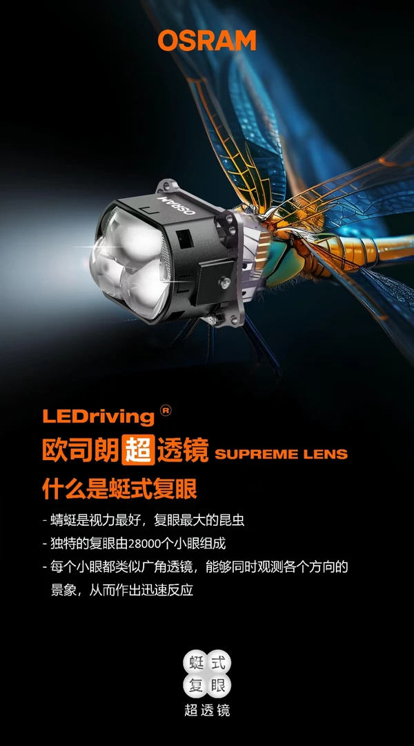 欧司朗通天虎三龙珠超透镜 LED透镜汽车远近光透镜【全国包安装】