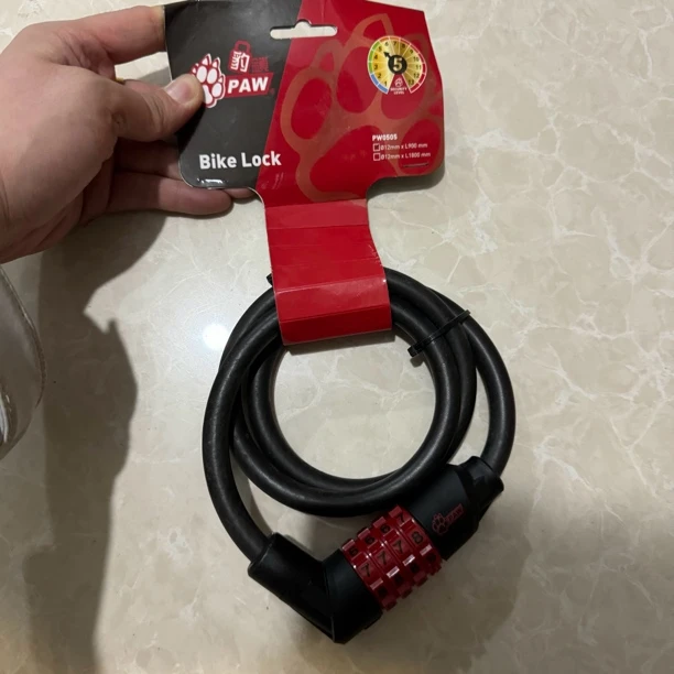 加粗款自行车锁 （红色黑色混发）