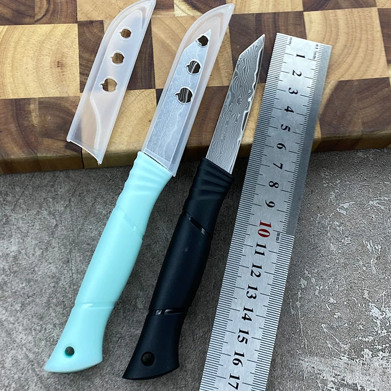 微瑕疵高硬度厨房瓜果刀家用削皮刀大马士革钢水果刀锋利多功能刀