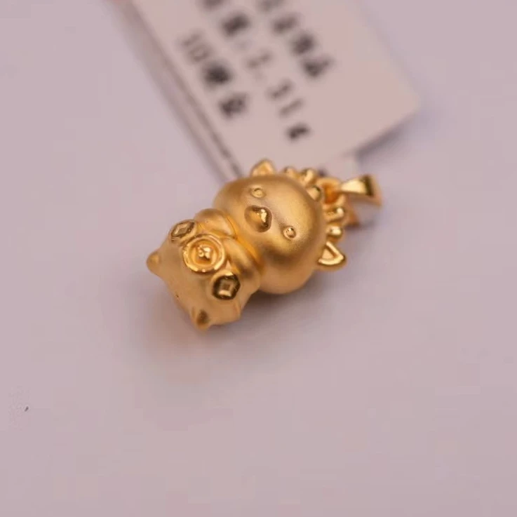 【巧玲专属】足金999吉祥钱币十二生肖龙吊坠