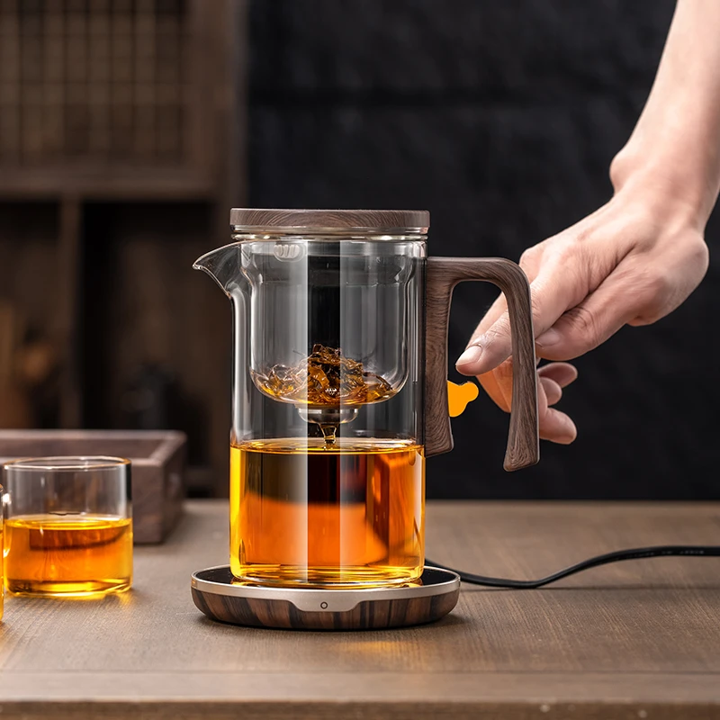 磁吸飘逸杯泡茶壶家用办公室玻璃内胆过滤功夫泡茶冲茶器