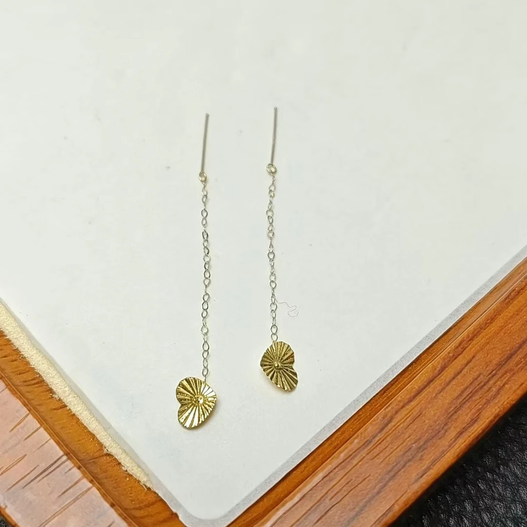 YZ2712-18k金爱心耳线-JS