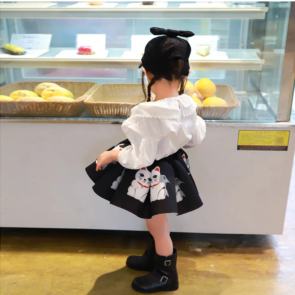 小蜜糖童装女宝宝炸屁裙春秋女童裙子秋季洋气韩版百褶蓬蓬半身裙