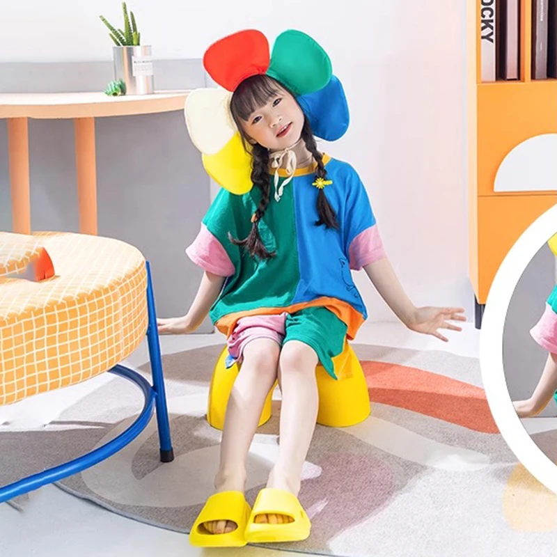 小蜜糖儿童套装夏季夏装女童洋气纯棉T恤女孩卡通短袖短裤幼儿园