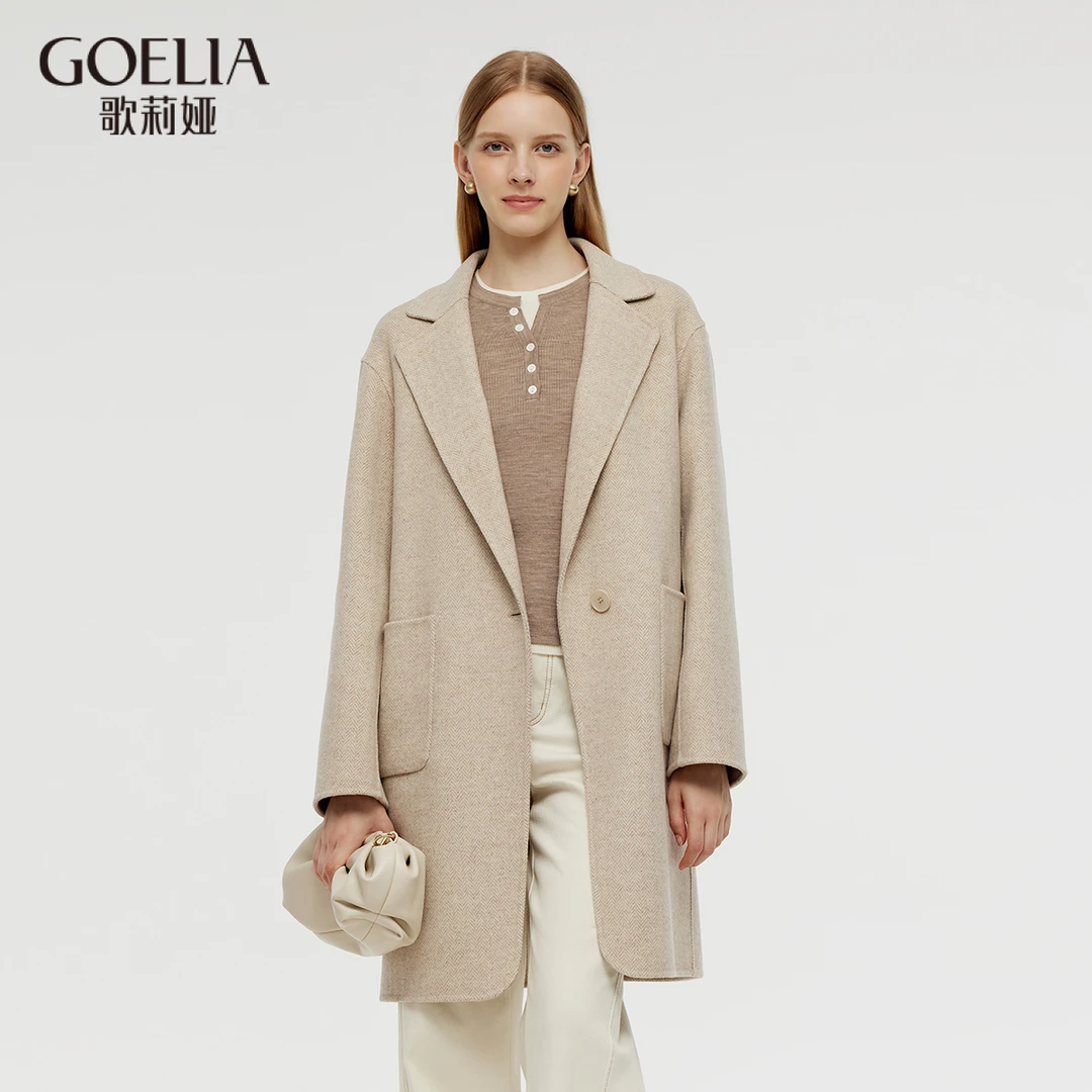 歌莉娅 冬季新品  双面呢外套  1CCC6E0X0