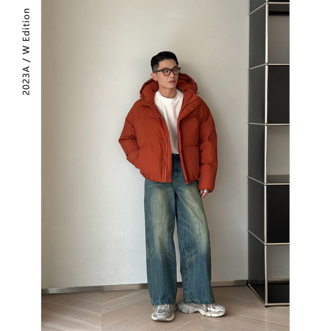 ERICLASSY 90白鹅绒/三防工艺高密轻盈尼龙素材连帽羽绒面包夹克