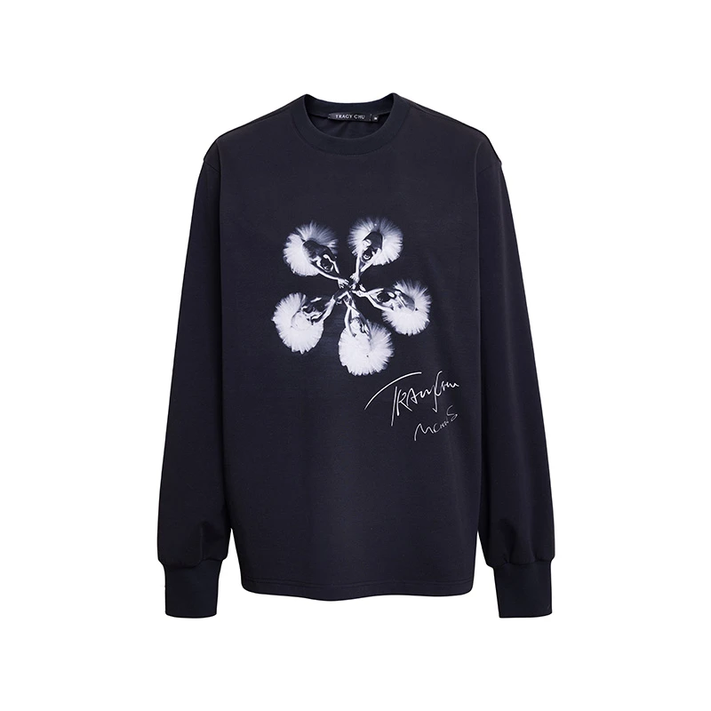 TRACYCHU Ballet芭蕾女孩艺术系列印花百搭休闲款T恤黑色百搭舒适