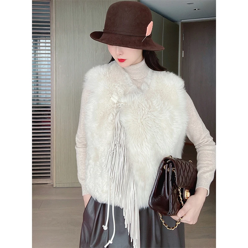 TRACY CHU燕麦色赫本风BABY CASHMERE小山羊绒春游出行气质打底衫