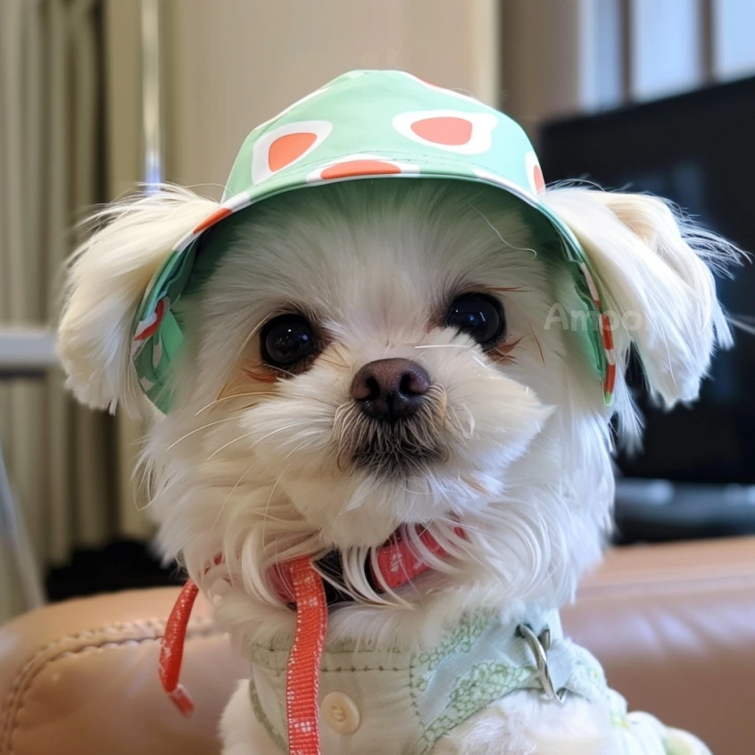 可爱露耳朵猫咪狗狗帽子夏季宠物防晒太阳帽德文猫帽子小狗渔夫帽
