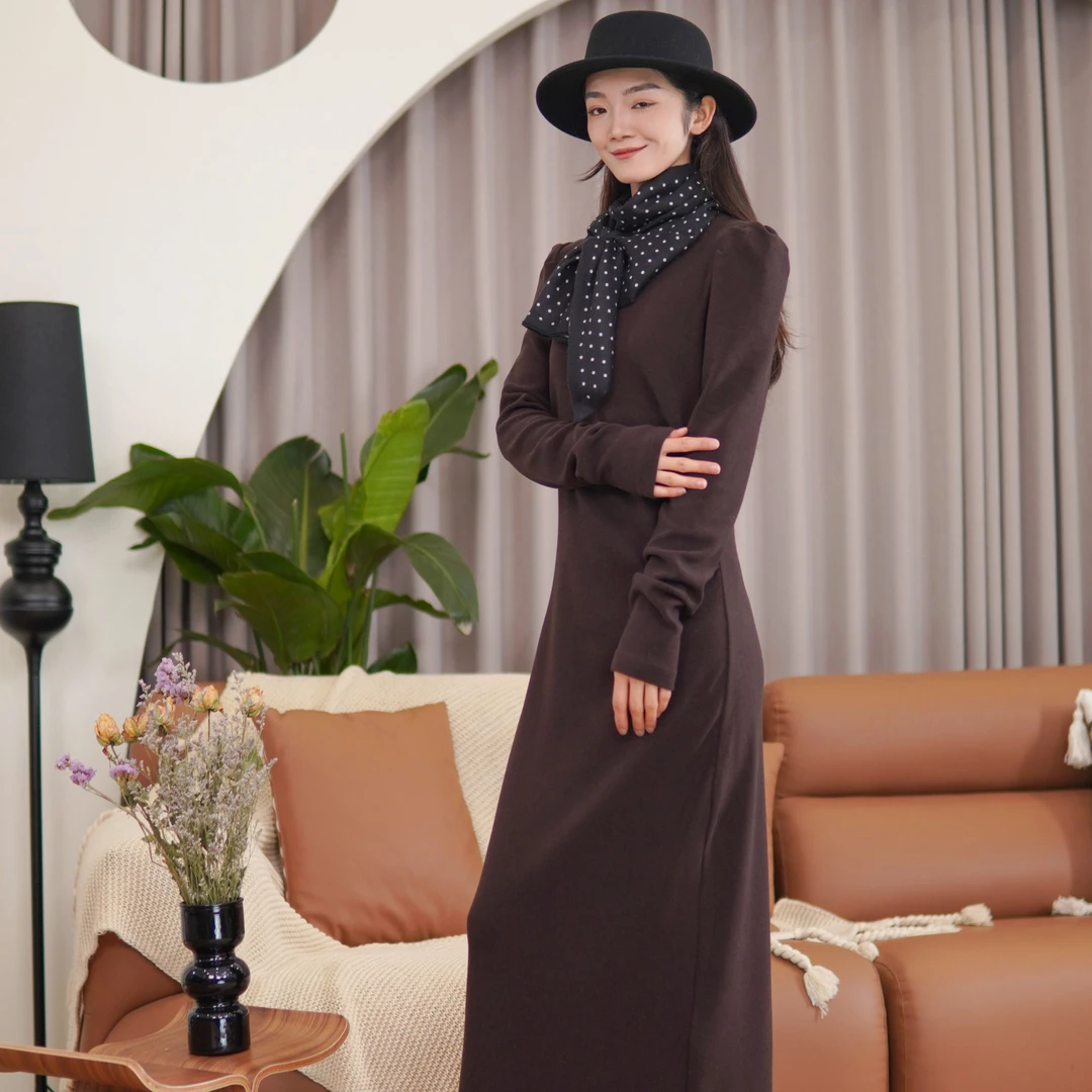 CHUN·「墨尔本复古优雅连衣裙」气质时尚百搭简约文艺减龄法式裙