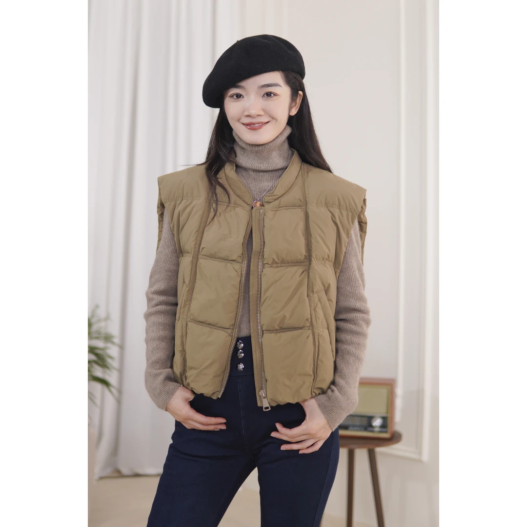 CHUN·「凯莱羽绒马甲」 时尚短款百搭保暖韩版冬季修身文艺简约