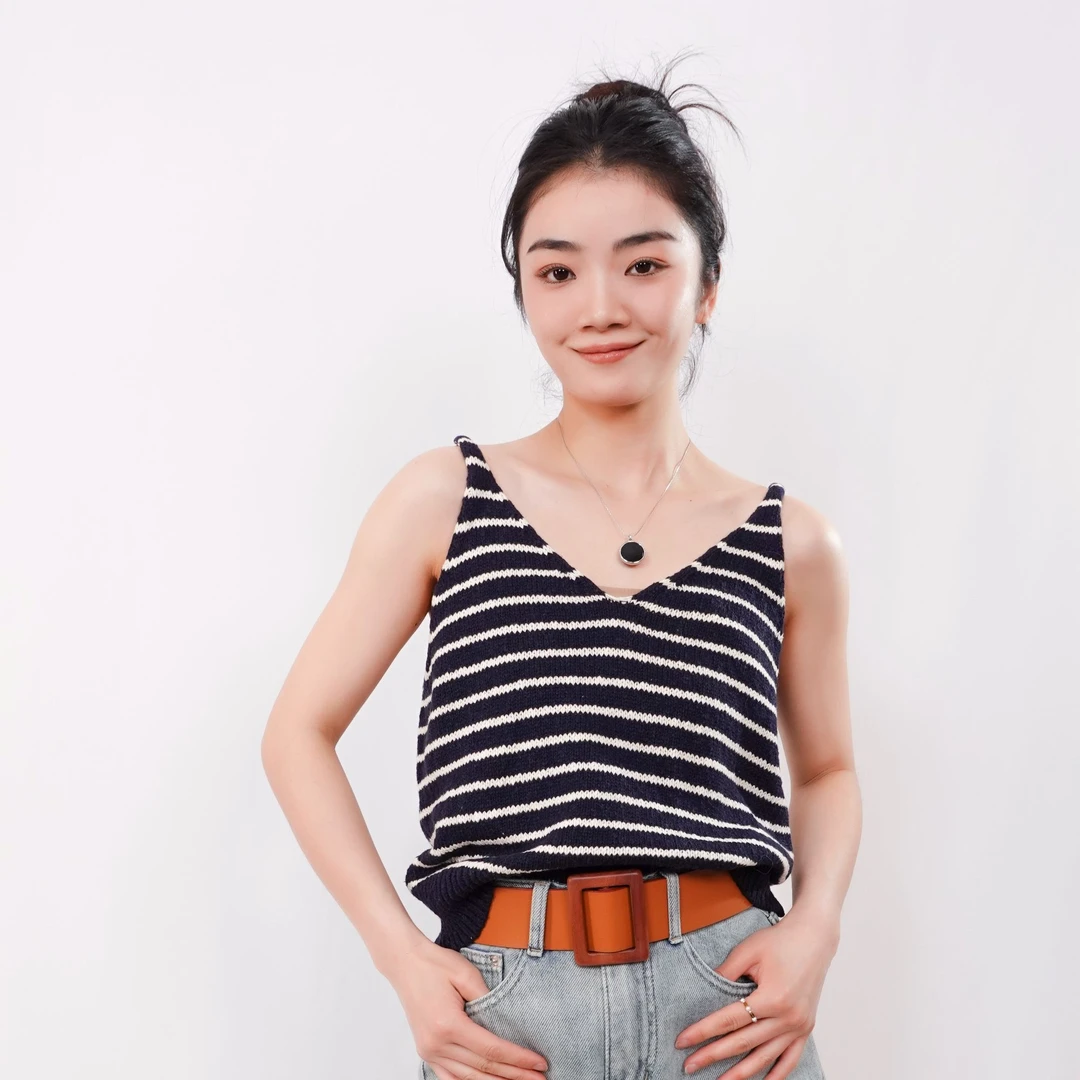 CHUN·「夏日衫」 时尚女背心打底休闲百搭夏季外穿宽松修身无袖条纹