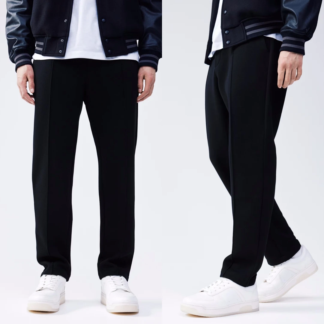 外贸男士弹力针织水洗棉男士透气纯色休闲长裤百搭休闲裤6127