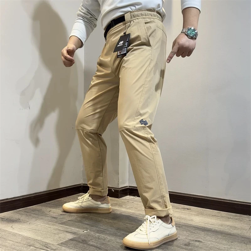 外贸夏季薄款男士弹力抗皱透气免烫速干长裤运动百搭休闲裤9681