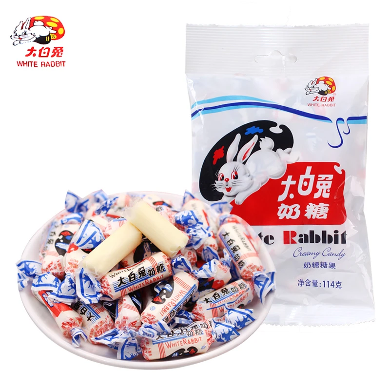 【旗舰店】大白兔奶糖114g袋装原味糖果儿童休闲小吃零食年货糖果