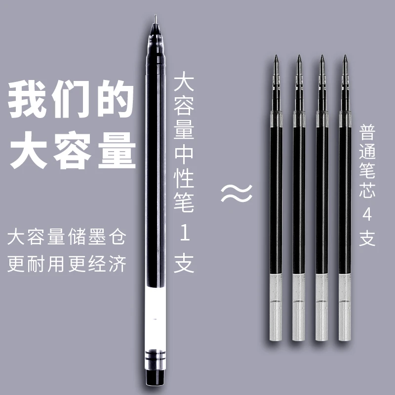 【锐牌】0.5速干防水中性笔学生考试办公大容量顺滑流畅