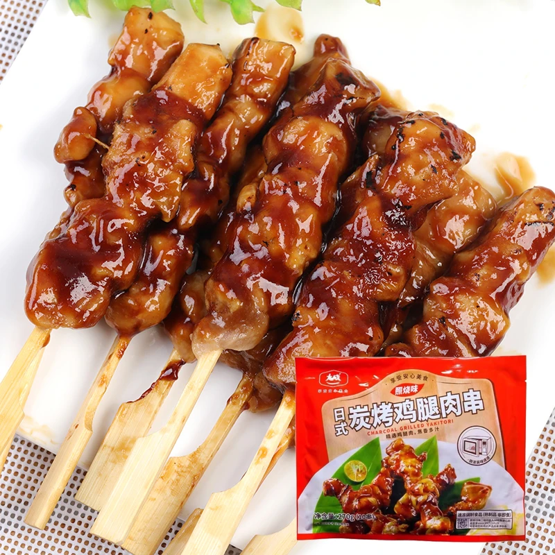 大成炭烤鸡腿肉串27g 日式照烧味 冷冻熟制烧烤鸡肉串 微波即熟食