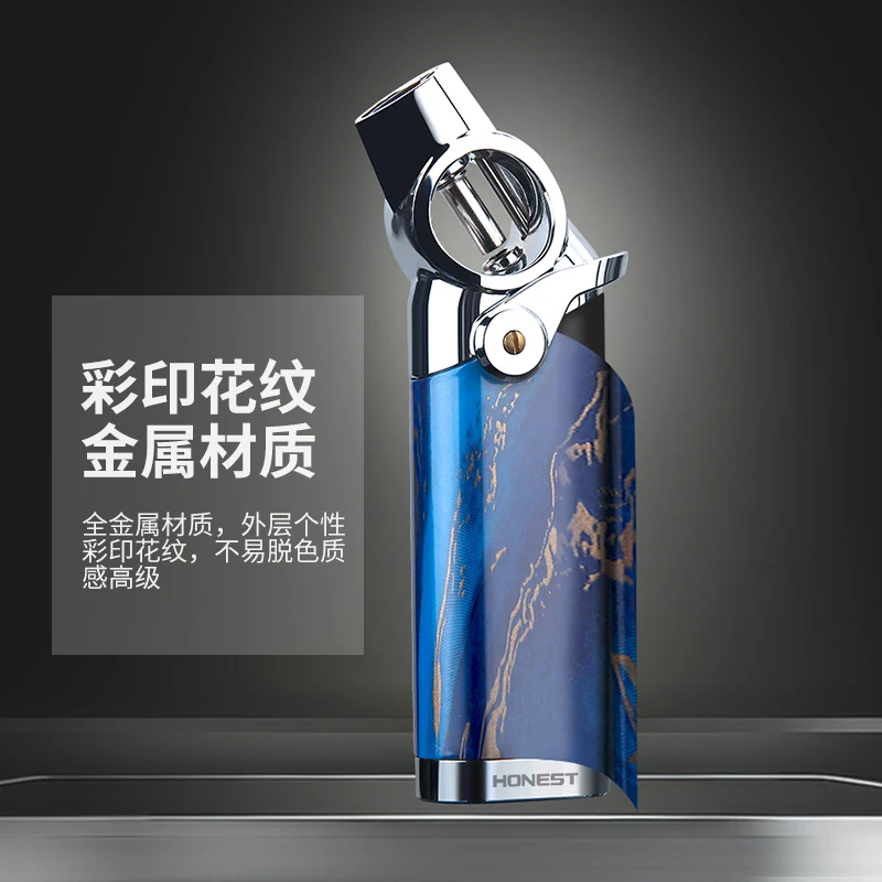 百诚艾灸打火机专用点雪茄户外防风点火器可充气直冲高温喷火焊枪