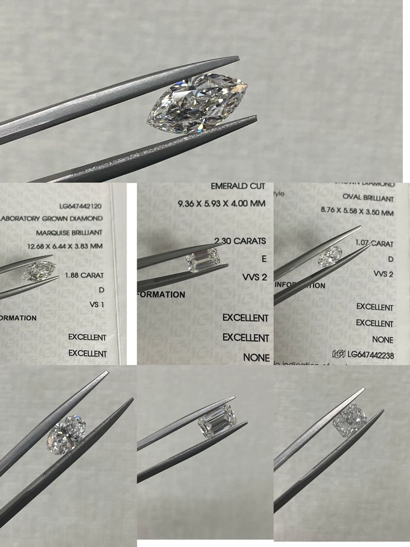 【合成/培育】异形培育钻石裸石1ct-2.99ct多样性发1