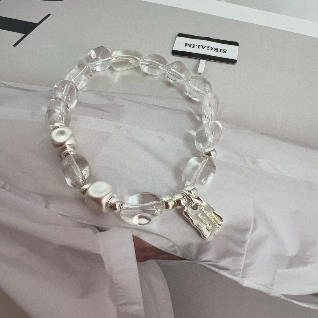 925银仿水晶手链 SIRGALIM银饰 个性透明手链