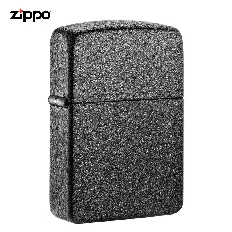 ZIPPO打火机美版正品1941黑裂漆光板28582复古时尚男士原装MBJ1