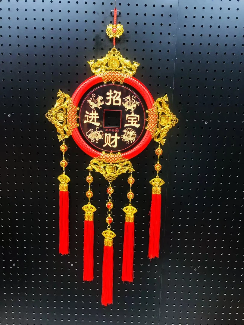 喜字中国结挂件结婚客厅背景墙装饰大号双面同心结婚房布置用品