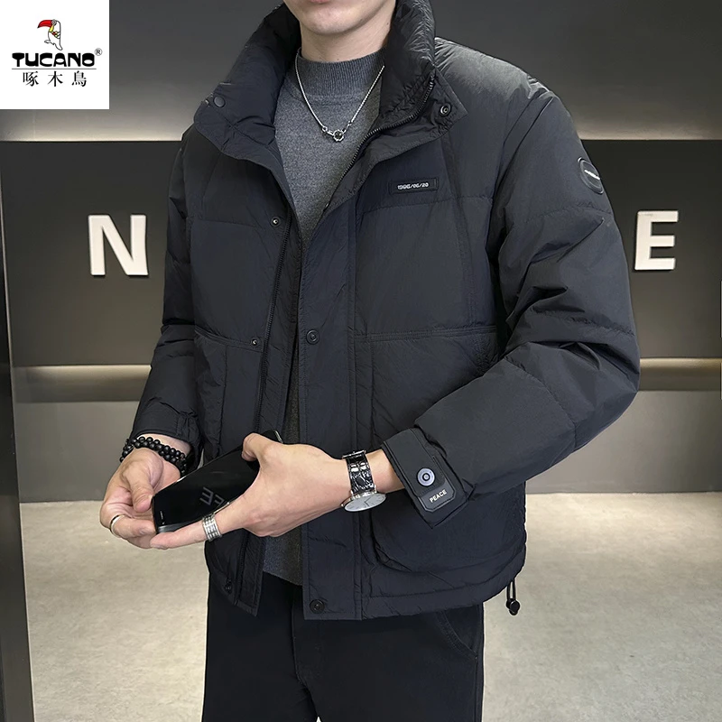TUCANO/啄木鳥时尚男士休闲羽绒服外套冬季新款开衫保暖韩版立领