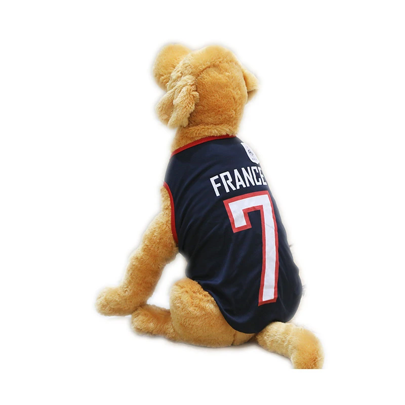 M狗狗衣服 宠物服装 世界杯球衣网眼面料宠物背心 透气凉爽春夏款