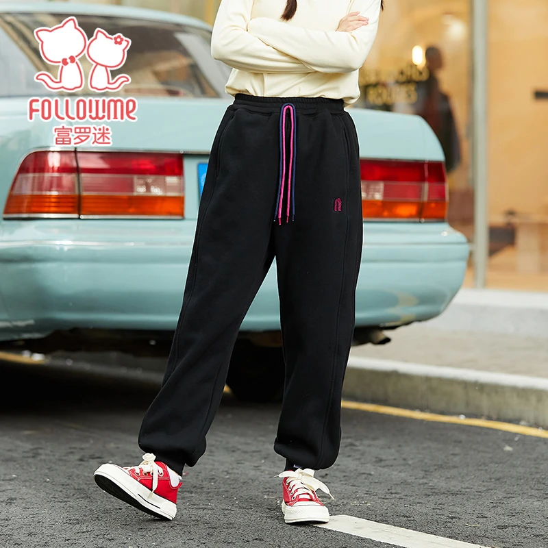 富罗迷少女装-运动裤冬季青少年加厚保暖洋气运动加绒裤FD3D8991K