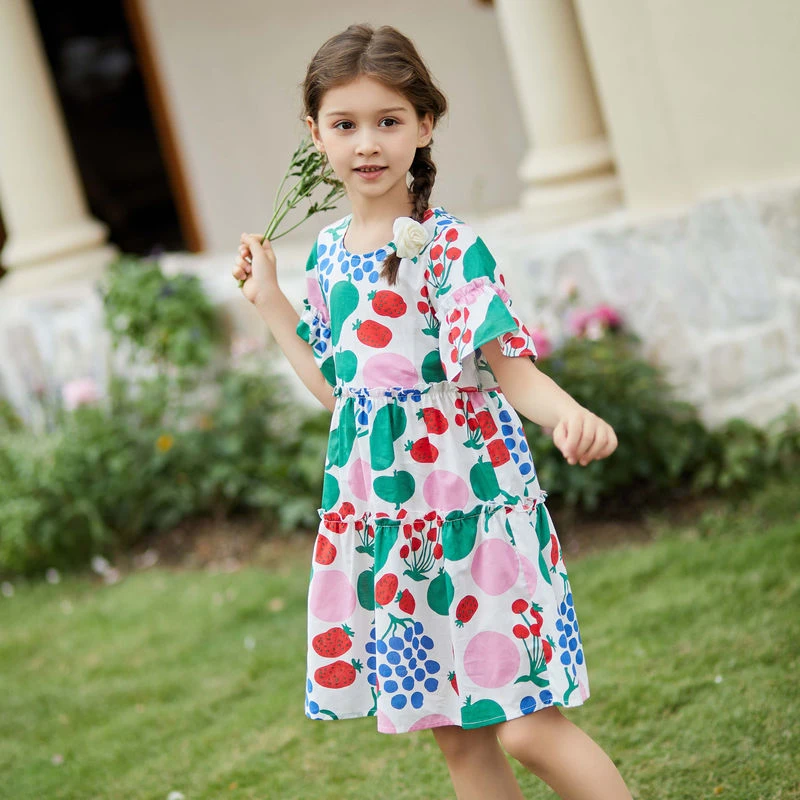 女童连衣裙纯棉透气亲肤夏季新款小女孩亲肤吸汗F3B8329L
