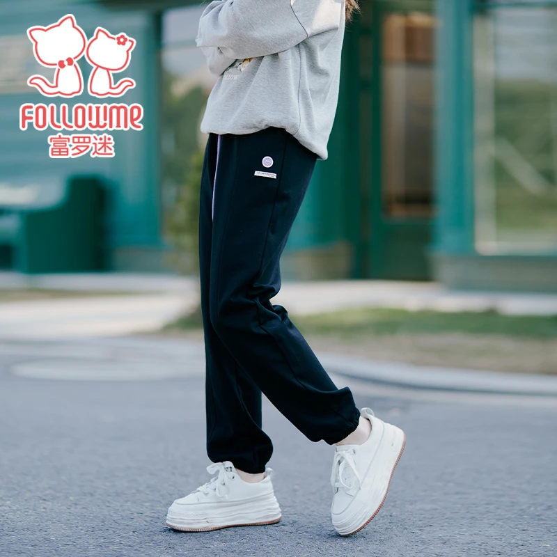 富罗迷女童休闲裤中大童百搭简约运动裤FD4A9454K