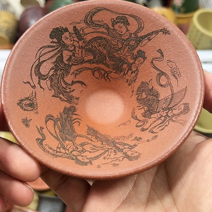 紫砂茶杯宜兴原矿紫砂主人杯