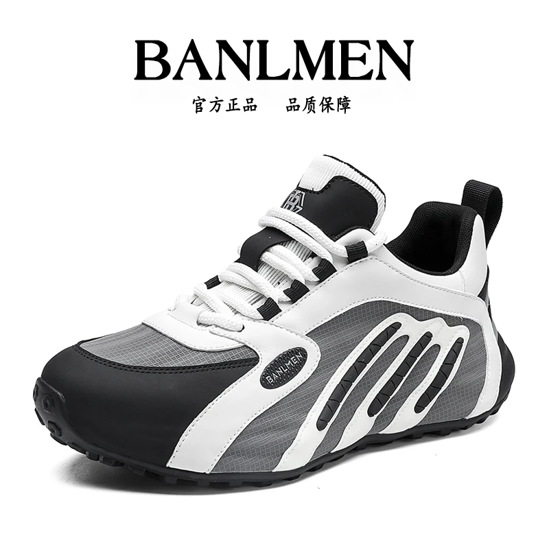 2024春季时尚百搭手工包底鞋运动休闲减震男鞋8818