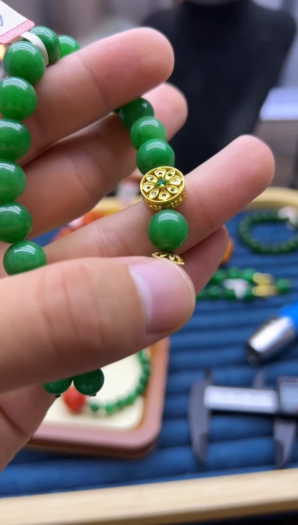 【闪购商品】翡翠手链14K金镶嵌S270