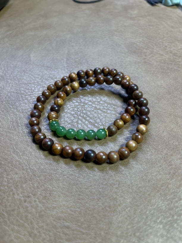 和田玉设计款手链双圈手链