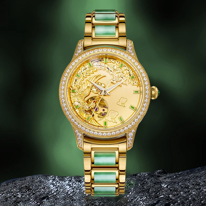 【全国联保】【专柜正品】【传承系列】龙年五福临门典藏限量黄金翡翠表