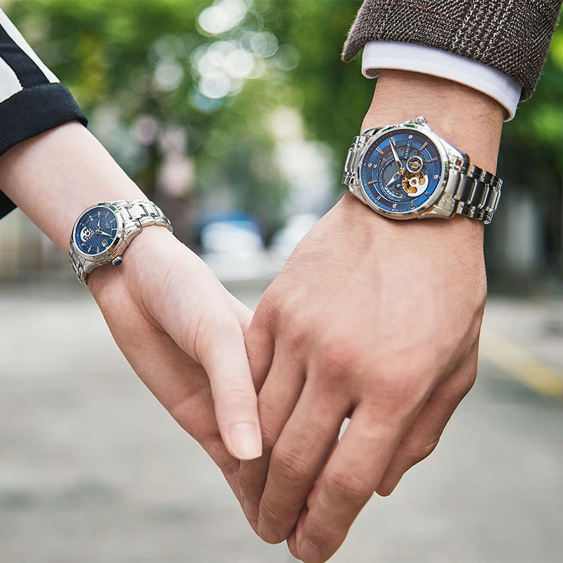 【全国联保】【专柜正品】《掌舵者系列》情侣防水自动机械腕表