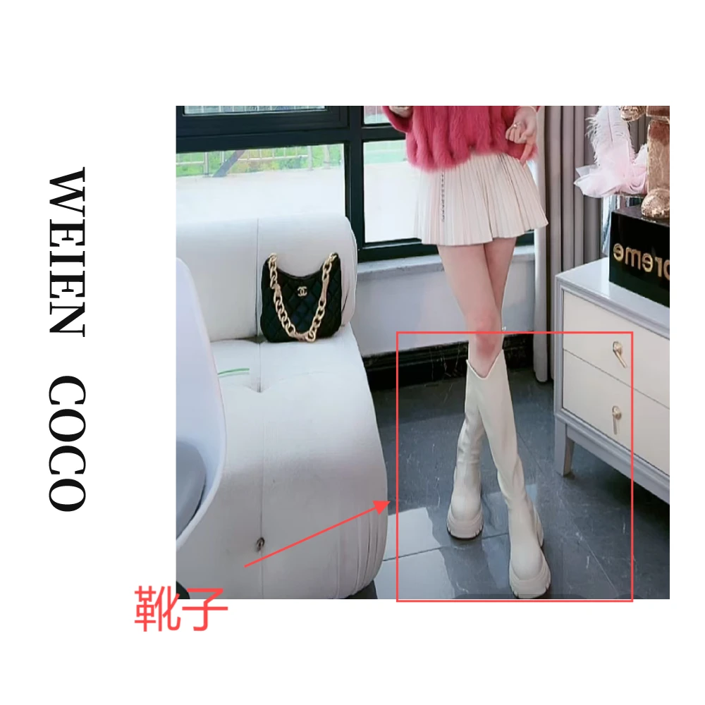 【柚见女装】时尚百搭秋冬甜美粗跟高筒长靴女士长筒靴子X2370