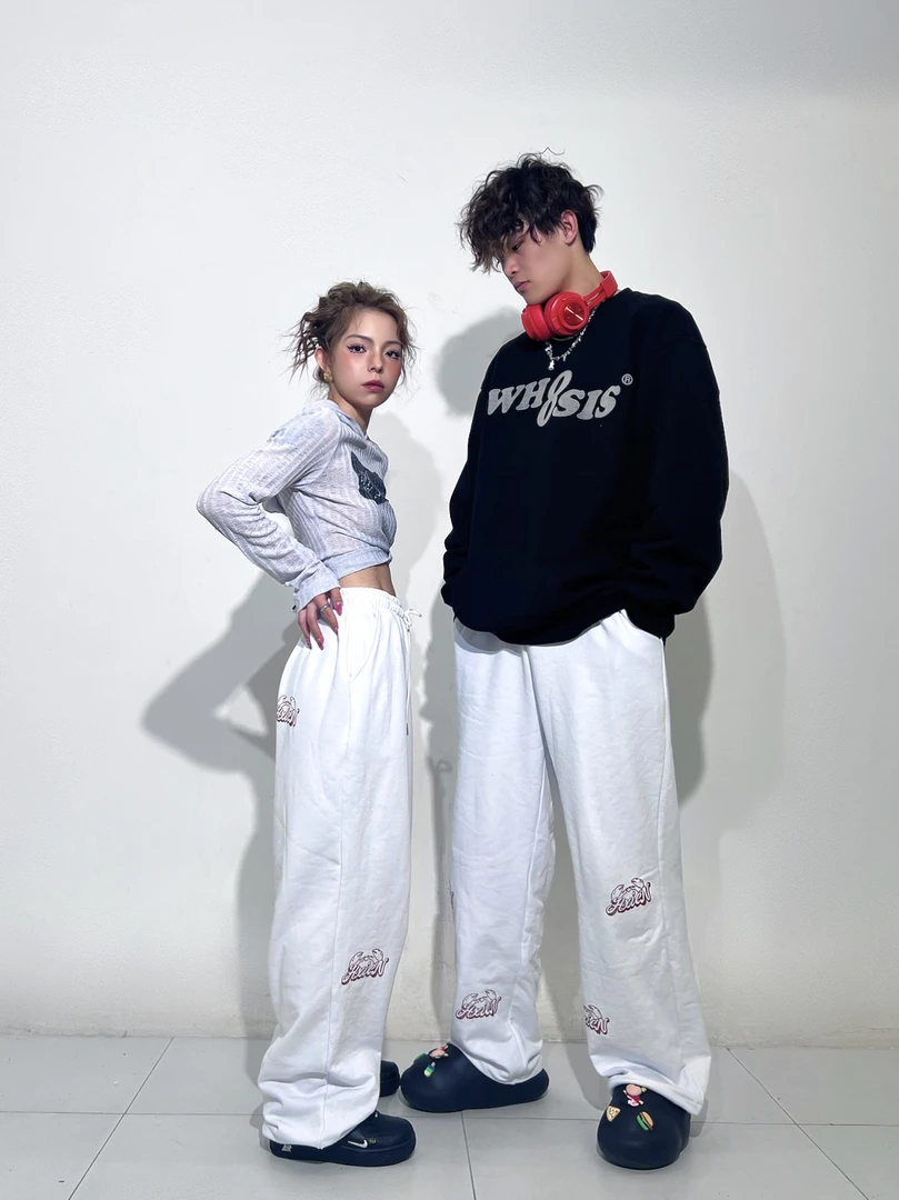 HXIEN原创美式男女潮流高街休闲裤爵士宽松百搭休闲裤运动裤