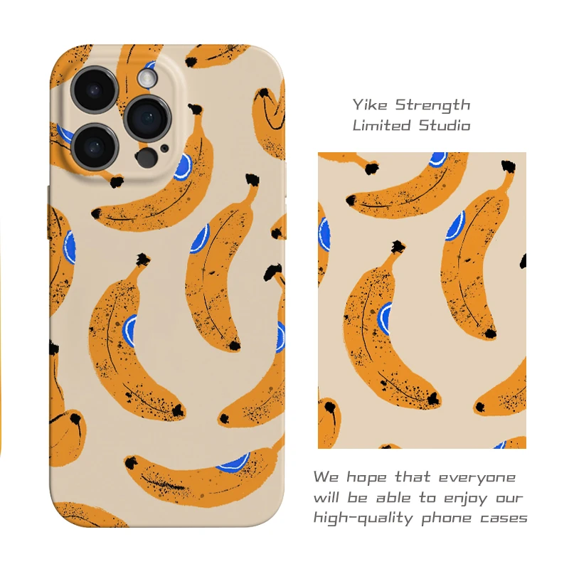 香蕉菲林壳进口适用iphone苹果13pro1614/可爱手机壳VIVO华为